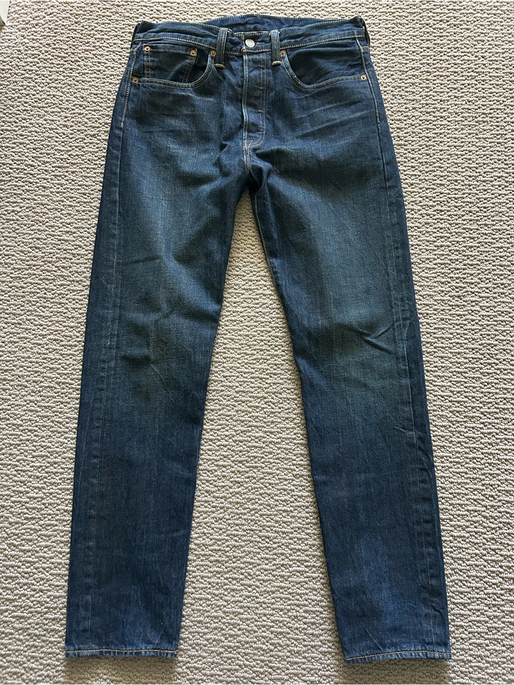Levis 501 Ct Custom Tapered Button Fly Jeans Size 31x32
